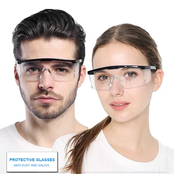 

Protective Glasses Adjustable Transparent Goggles Eye Safety Protection Anti Dust Anti-Fog Antisand Windproof Anti Dust Saliva