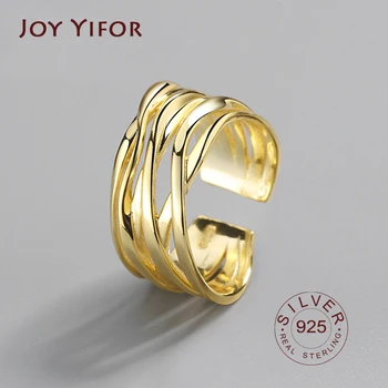 

925 Sterling Silver Rings For Women Lrregular Open Ring Anelli Argento Donna Bijoux Argent Massif Pour Femme Jewelry