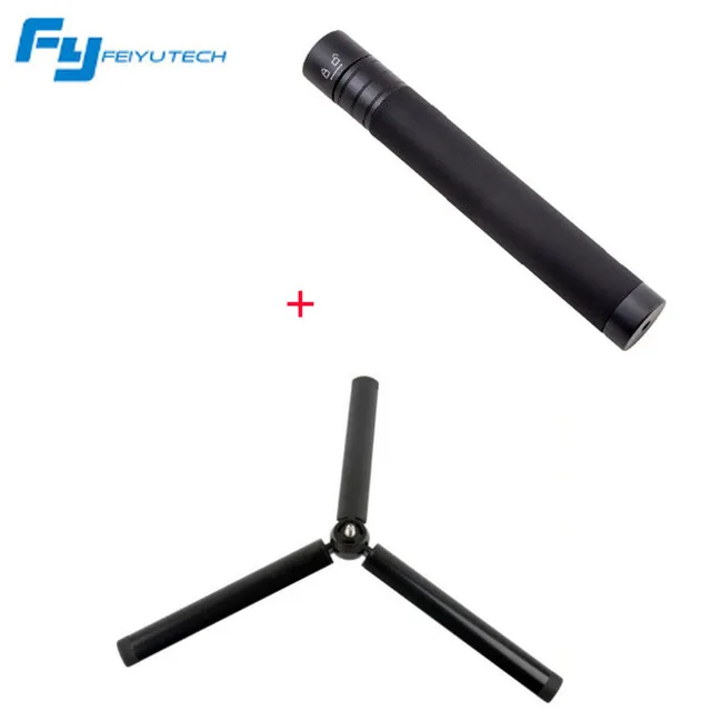 pole w tripod Feiyu Tech Удлинительный полюс стержень Регулируемый для G6 G6P DJI OSMO Mobile 2 3 Zhiyun Smooth 4 Q2 ручной карданный аксессуар - Цвет: pole w tripod