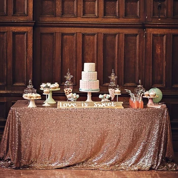 

Sequin Glitter Tablecloth Cover Wedding Banquet Ceremony Birthday Event Party Decorations Table Cloth