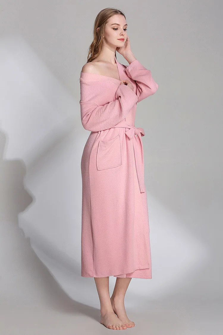 

Winter Thicker New Women's Sleep Lounge Pink Warm Modal Sleeping Home Clothing Femme Robes Sexy Sales Plus Size