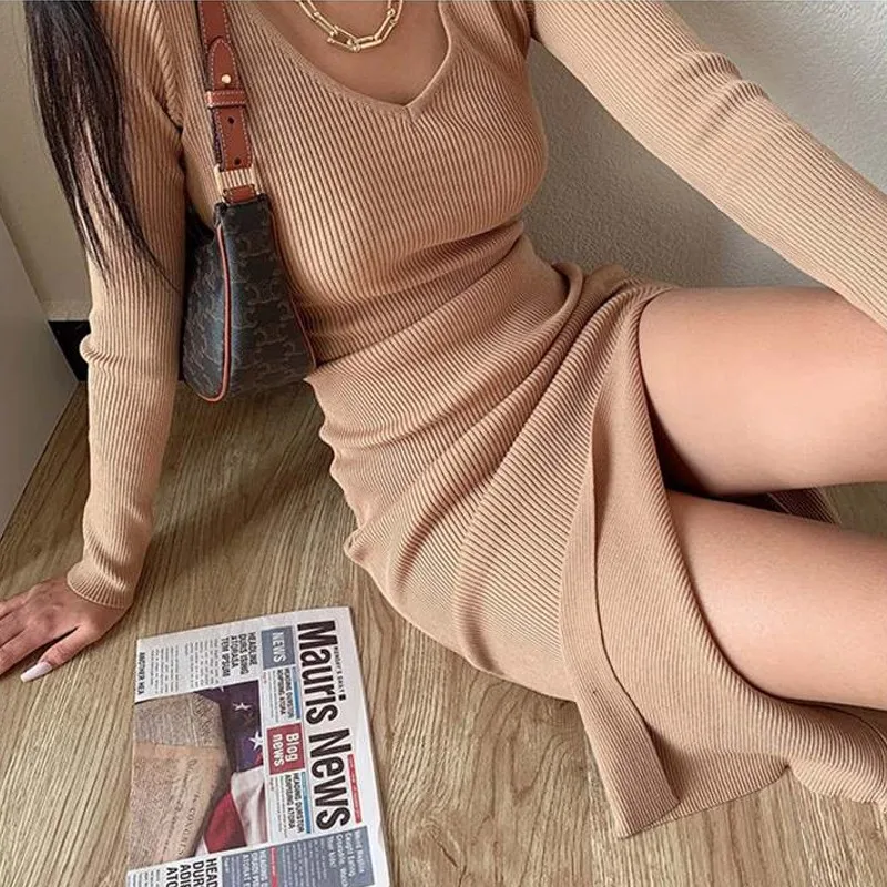 Beige Newspaper midi dress