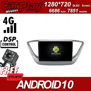 

Zinc Alloy Case Car Android 10 Player for Hyundai Verna Accent Solaris Multimedia 4G sim card Bluetooth GPS Radio Head Unit