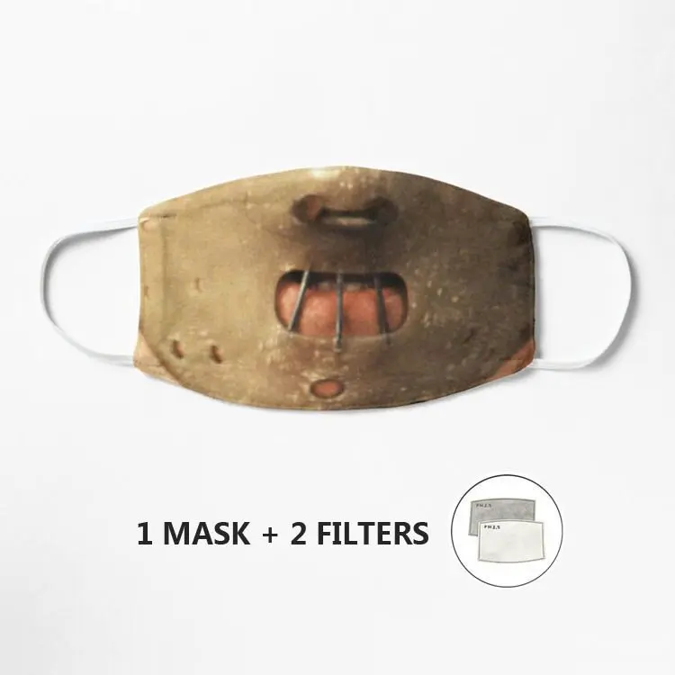 Маска Hannibal Lecter V2 с фильтрами защита от ветра холода ушной петлей защитный
