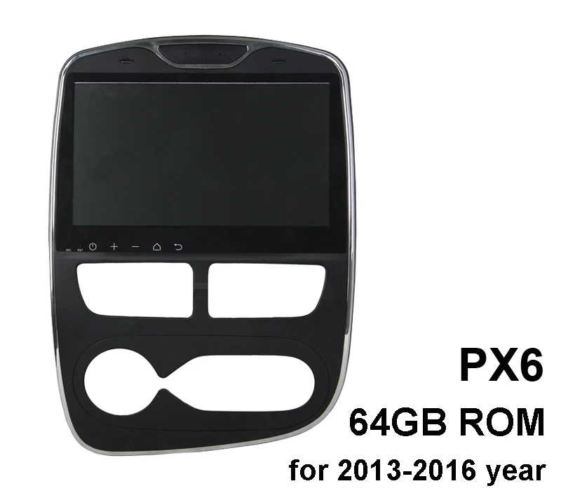 PX6 DSP автомобильный DVD плеер ips Android 9,0 4 Гб+ 64 Гб RDS радио gps карта Wi-Fi Bluetooth для Renault Clio 2013 - Цвет: PX6 64GB ROM