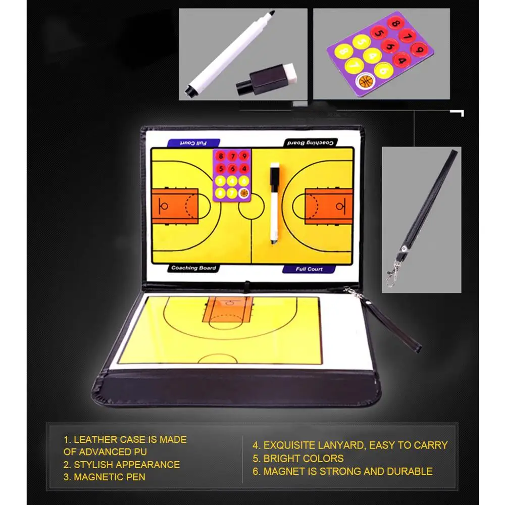 Складная баскетбольная тренерская тактика исследовательский буфер обмена Магнитная кожаная панель