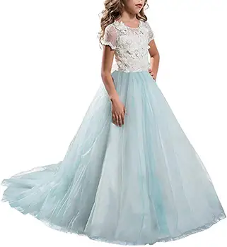 

Girls Princess Pageant Dress Kids Prom Ball Gowns Wedding Party Flower Dresses