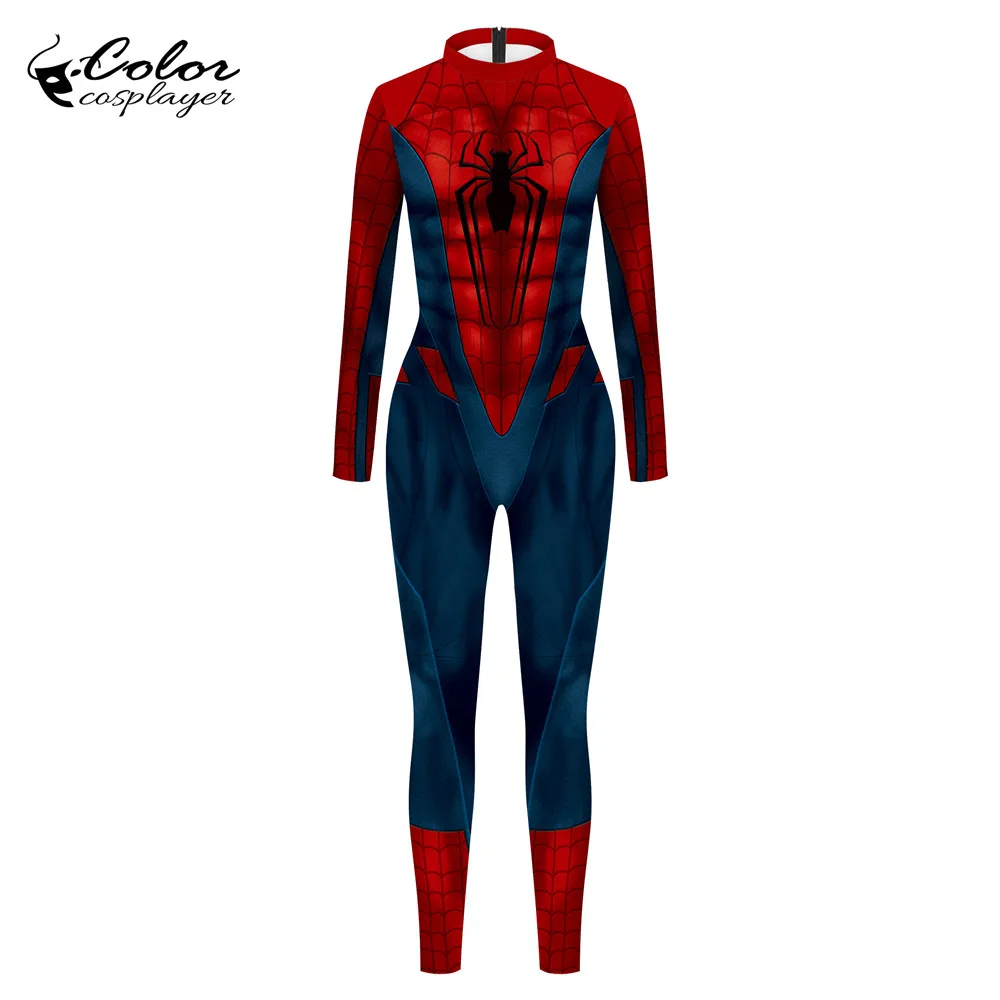 Цветной Косплей er Peter Parker карнавальный костюм для мужчин Человека-паука