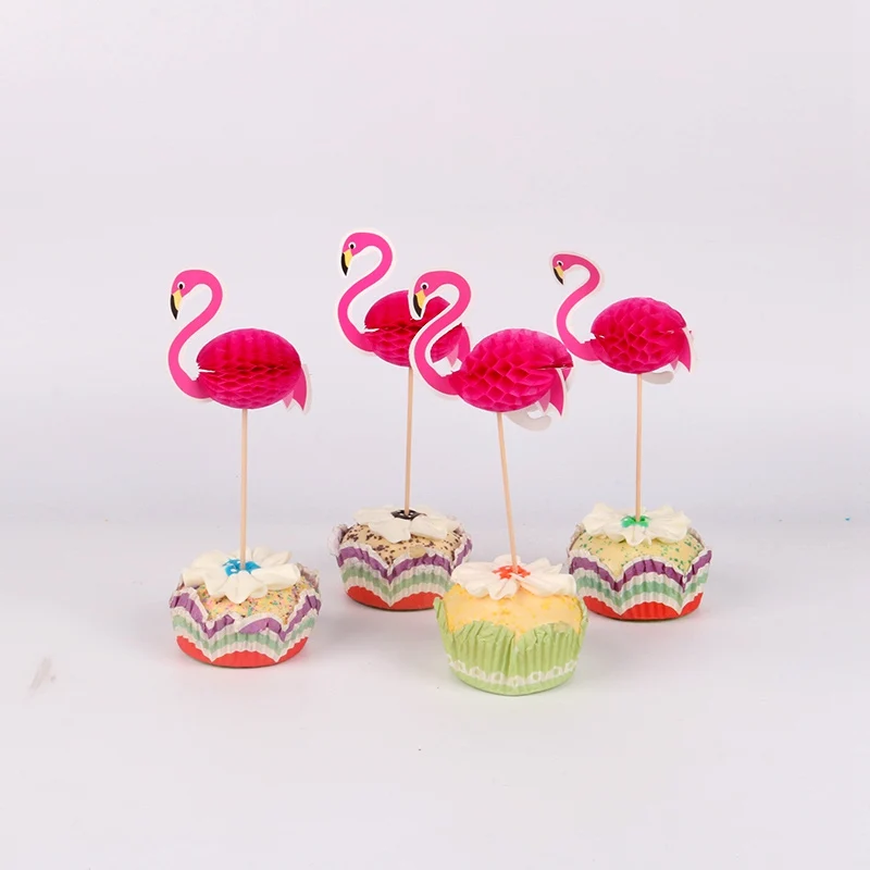 Летние Фрукты Арбуз день рождения тема вечерние украшения чашки пластины тянуть флаг арбуз вставка для торта фото папка - Цвет: 6pcs cupcake toppers