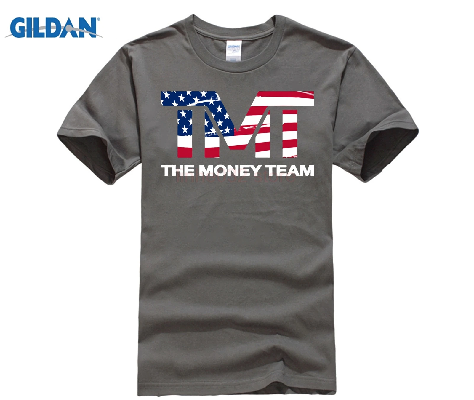 The Money Team короткая футболка для мужчин Мужская черная рубашка плюс размер 3xl Мужская футболка Летняя футболка - Цвет: charcoal gray