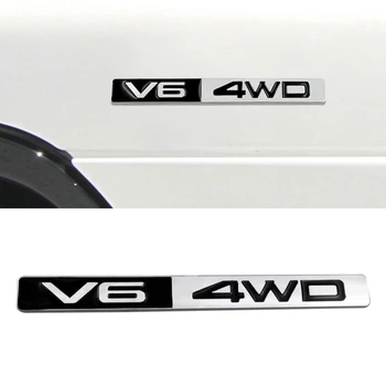 

V6 4WD AWD Limited 4 Wheel Drive Alloy Refitted Car Styling Emblem Badge Exterior Decal 3D Sticker for Mercedes-Benz Audi BMW