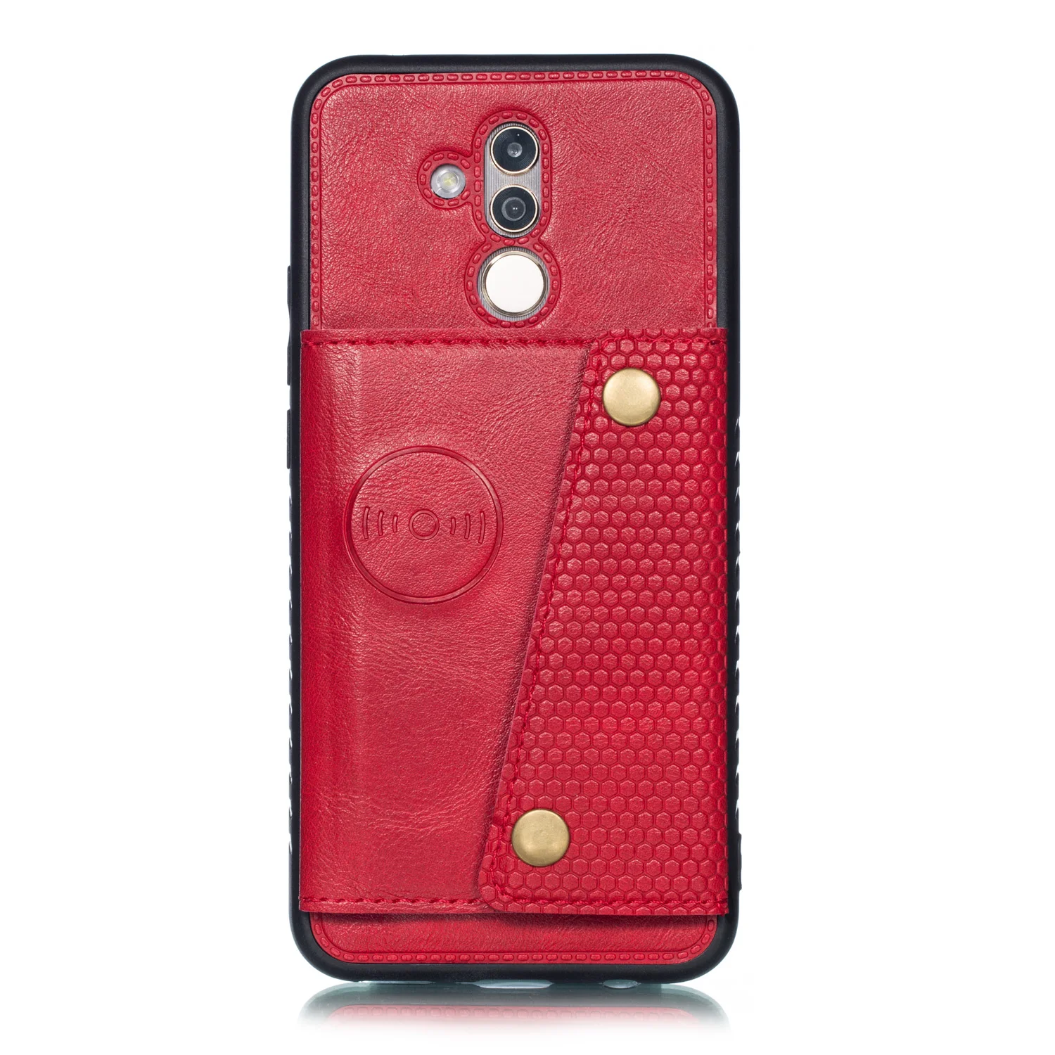 Red XunLaiLi Тонкий чехол-кошелек для huawei mate 20 P30 P20 Honor 20 Pro Lite P Smart Z Y9 Prime из искусственной кожи держатель для карт противоударный чехол - Цвет: Red XunLaiLi