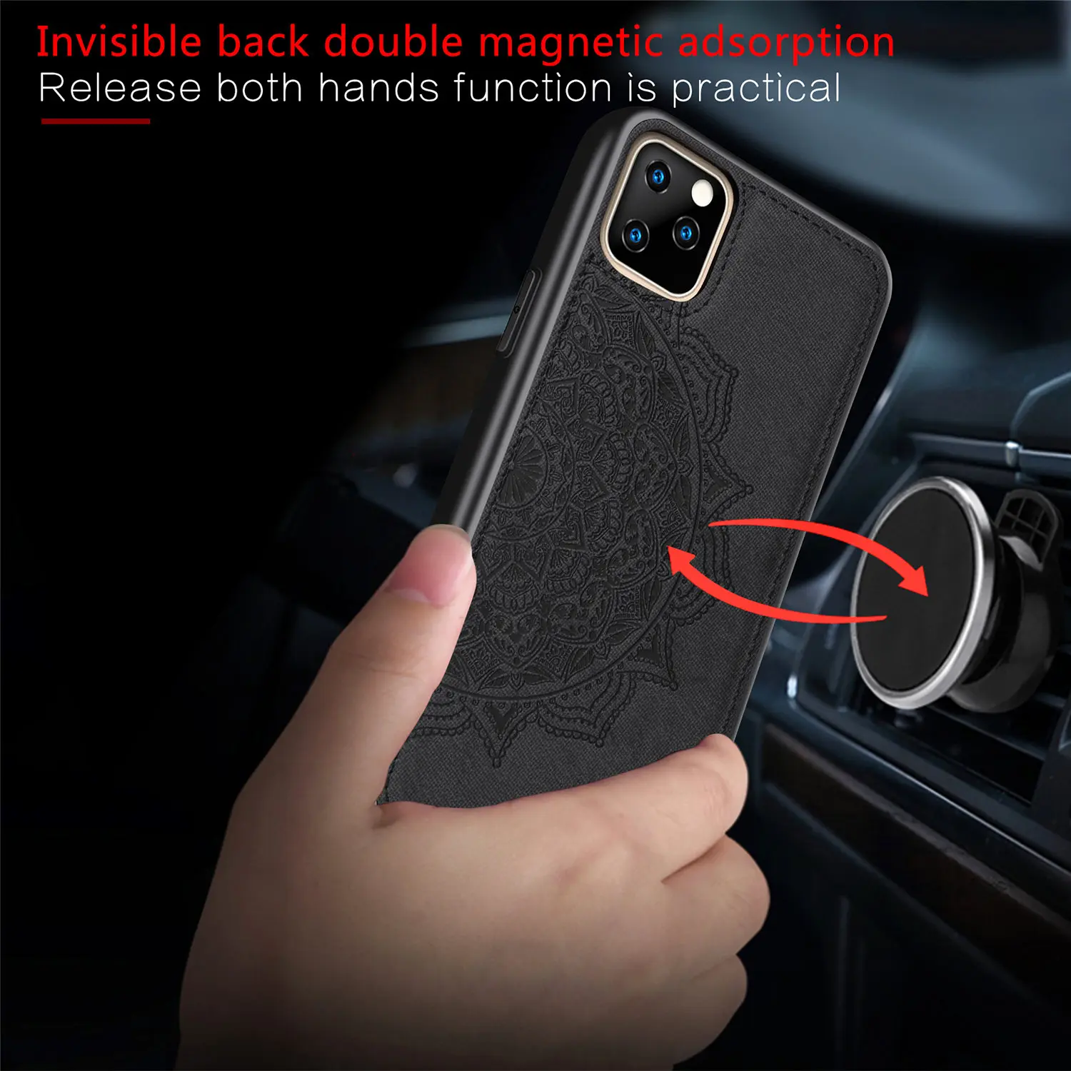 3D чехол с цветами для iPhone 11 2019 из силиконовой ткани Жесткий ПК Pro Max бампер