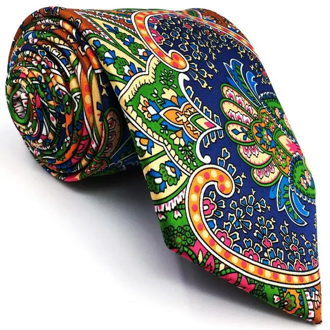Мужские галстуки с цветочным узором в горошек, шелковые галстуки с узором пейсли, 63 дюйма, модные удлиненные галстуки для мужчин, цветные свадебные галстуки - Цвет: UX31