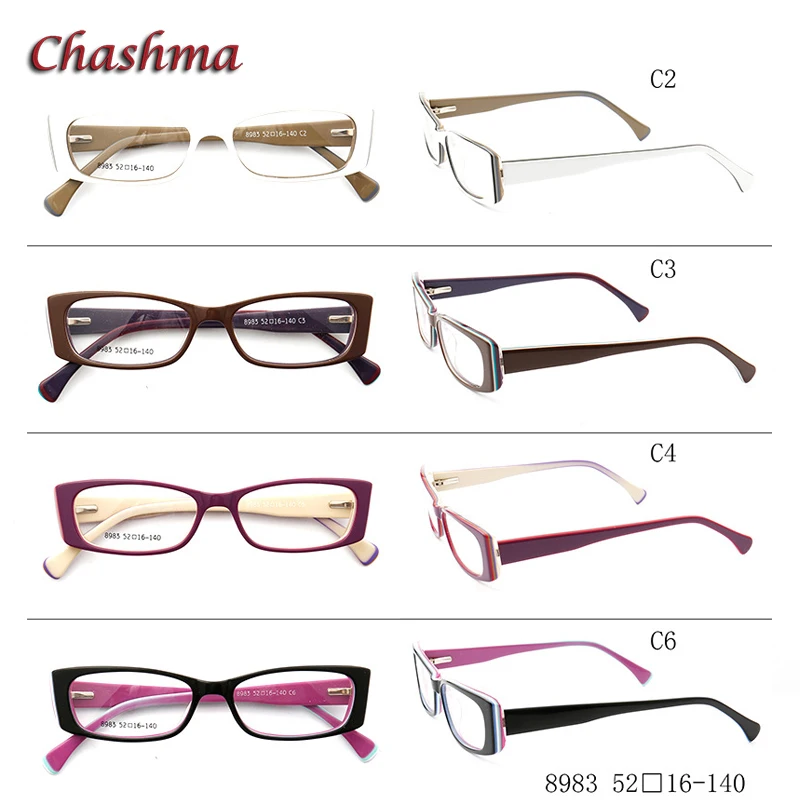 Chashma очки с высокой оправой по рецепту маленькие для женщин стеклянная оправа