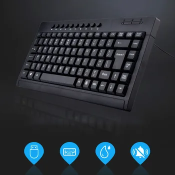 

Waterproof Keyboard Standard Desktop keyboard Wired USB Multimedia PC Keyboard For Game Entertainment Office keyboard 20APR13