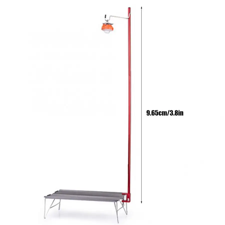 Anti-slip Outdoor Mini Portable Aluminium Alloy Folding Lightweight Lamp Light Pole for Travel Camping For Hiking Accessories