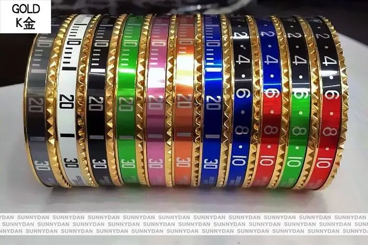 Итальянский стиль новые модные ювелирные изделия 316L Браслет-манжета из нержавеющей стали Спидометр официальный браслет для мужчин, GMT браслеты-ободки