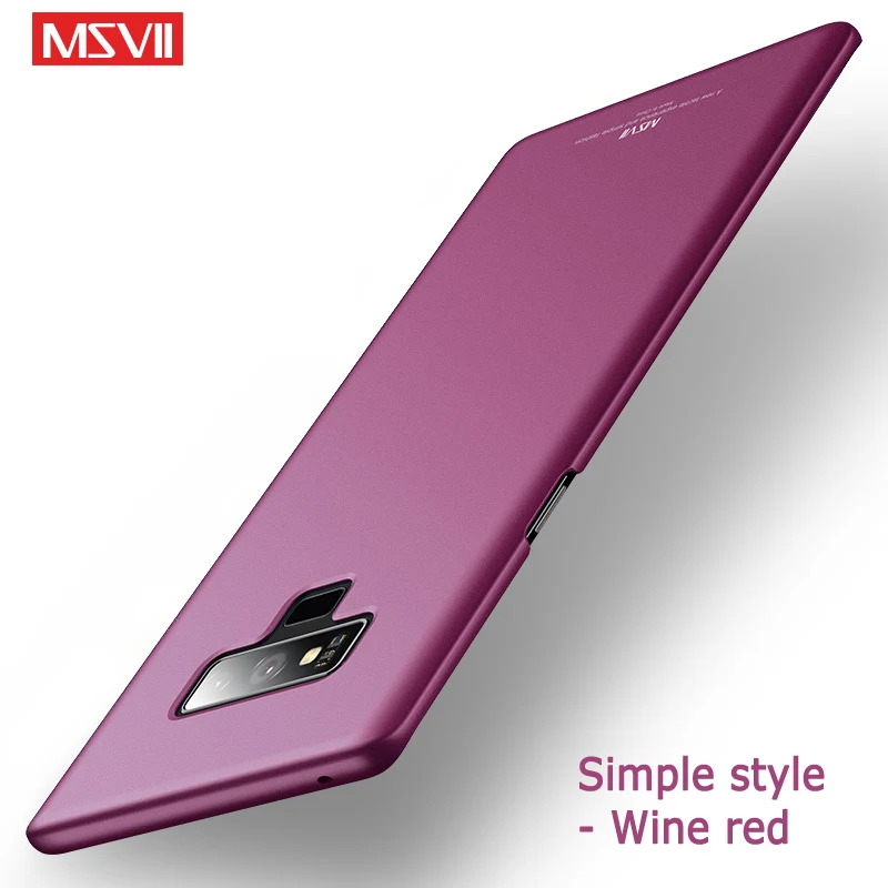 Для samsung Galaxy Note 9 чехол Msvii матовый чехол для samsung Note 10 Plus Note9 чехол PC чехол для samsung Note 8 9 10 чехол - Цвет: Simple Wine red