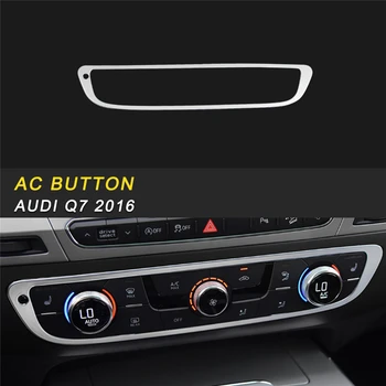 

Car A/C Switch Button Air Panel Cover Trim Frame Sticker Chrome Interior Accessories for Audi Q7 4M 2016 2017 2018