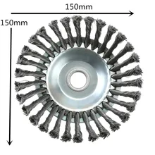 6/8 inch Steel Trimmer Head Garden Weed Steel Wire Brush Break-proof Rounded Edge Weed Trimmer Head for Power Lawn Mower Grass 6/8 inch Steel Trimmer Head Garden Weed Steel Wire Brush Break-proof Rounded Edge Weed Trimmer Head for Power Lawn Mower Grass