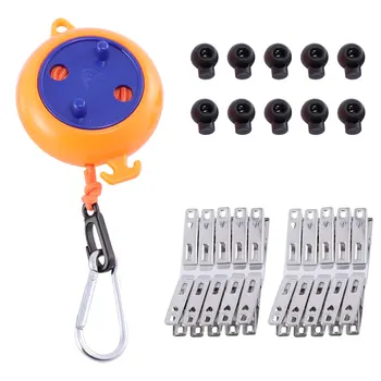 

1 Pc Adjustable Outdoor Telescopic Retractable Portable Non-punching Windproof Non-slip Clothesline For Domitory Clothes
