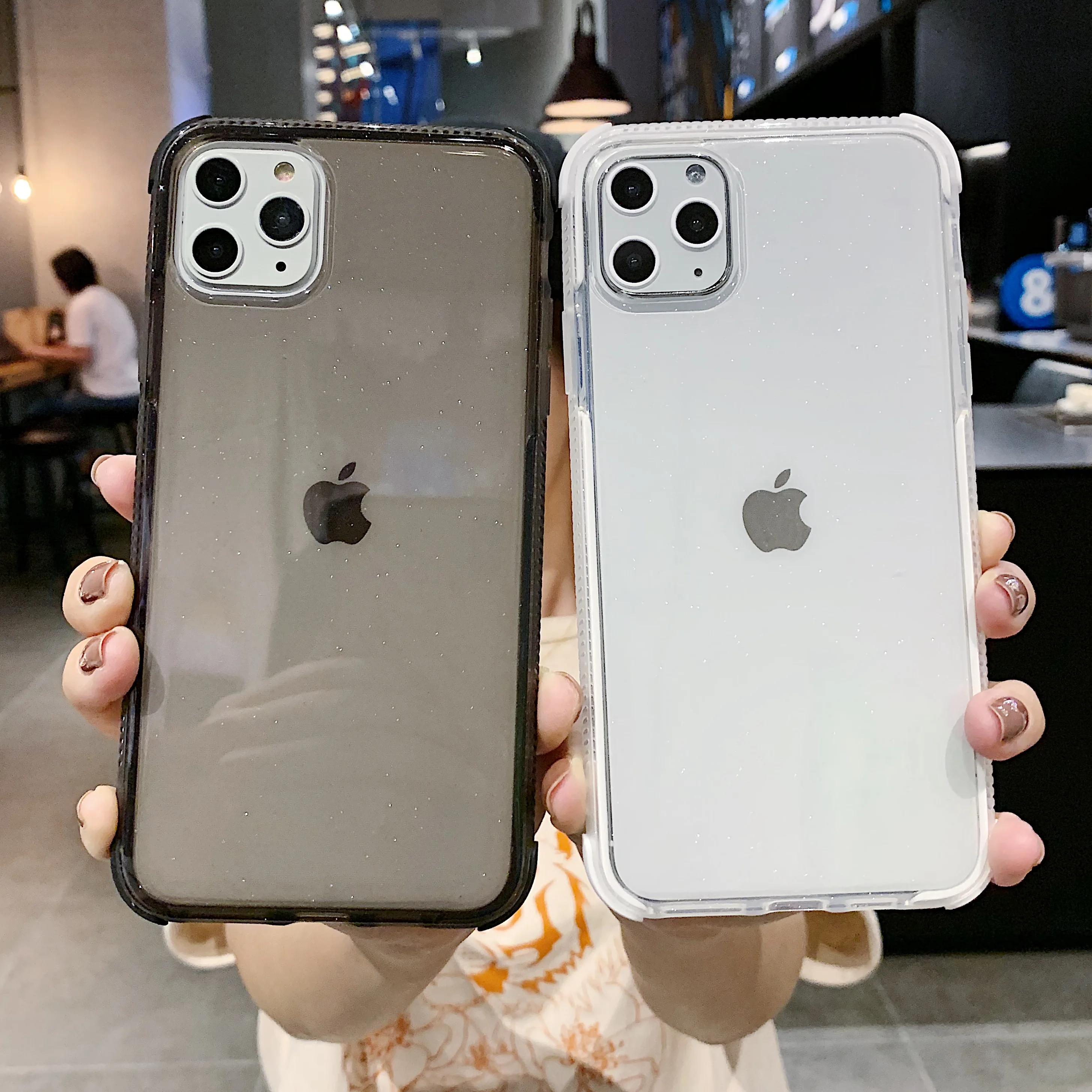 Блестящий порошковый чехол для телефона iPhone 11 Pro XS Max X XR противоударный