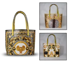 Итальянская Роскошная Дорожная сумка на плечо с золотым львом, роскошная кожаная сумка для покупок, сумка известного бренда, женская сумка-тоут для девушек