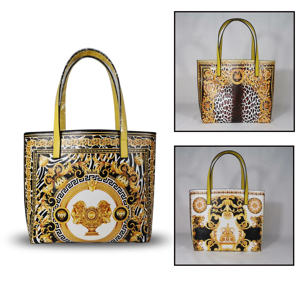 Итальянская Роскошная Дорожная сумка на плечо с золотым львом роскошная кожаная