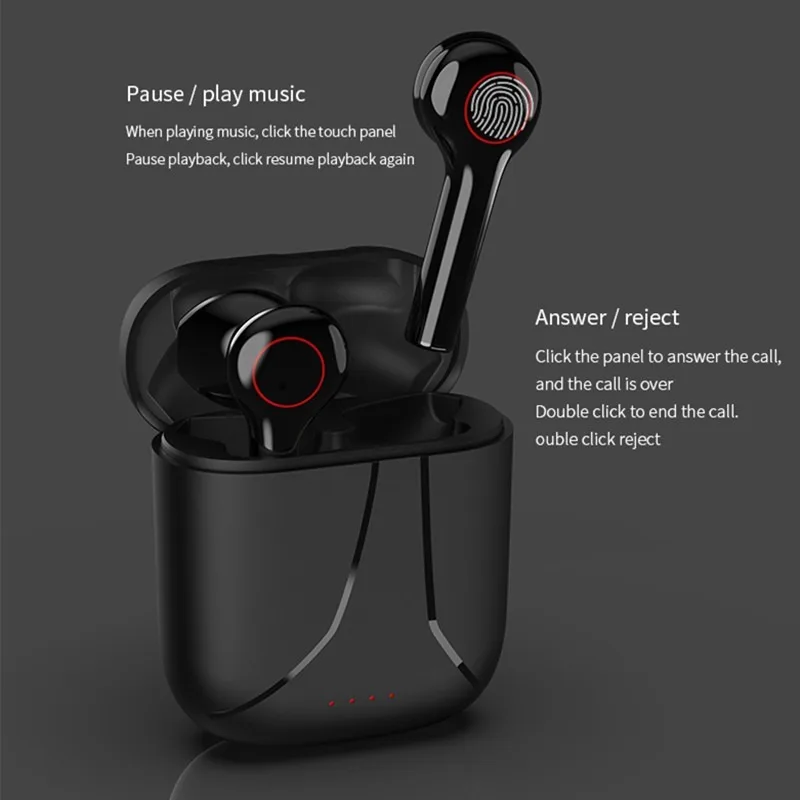 

New fashion trend true wireless bluetooth headset touch binaural call noise reduction TWS sports stereo