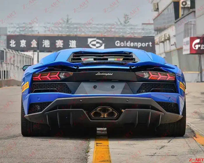z-art oem carbon fiber rear chin for lamborghini lp740 carbon