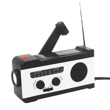 SOONHUA портативный AM/FM/WB радио на солнечных батарейках аварийного выживания рукоятка Самостоятельная мощность ed с фонариком банк питания USB зарядное устройство