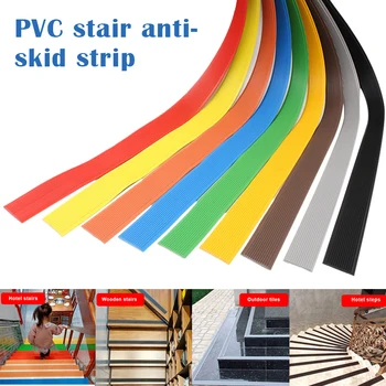 

PVC Stairs Anti-Slip Strip Anti-Collision Strip Self-Adhesive Step Anti-Slip Strip for Kindergarten School Home Stairs