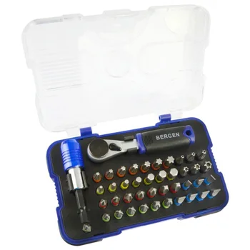 

43 In1 Chrome Vanadium Steel Ratchet Screwdriver Bit Set Hex Torx Cross Flat Pozi Tamper Bits Kit Durability