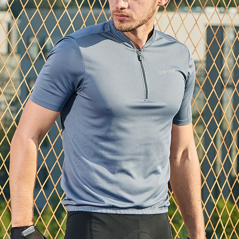 Santic الدراجات جيرسي الرجال دراجة قصيرة الأكمام ن...