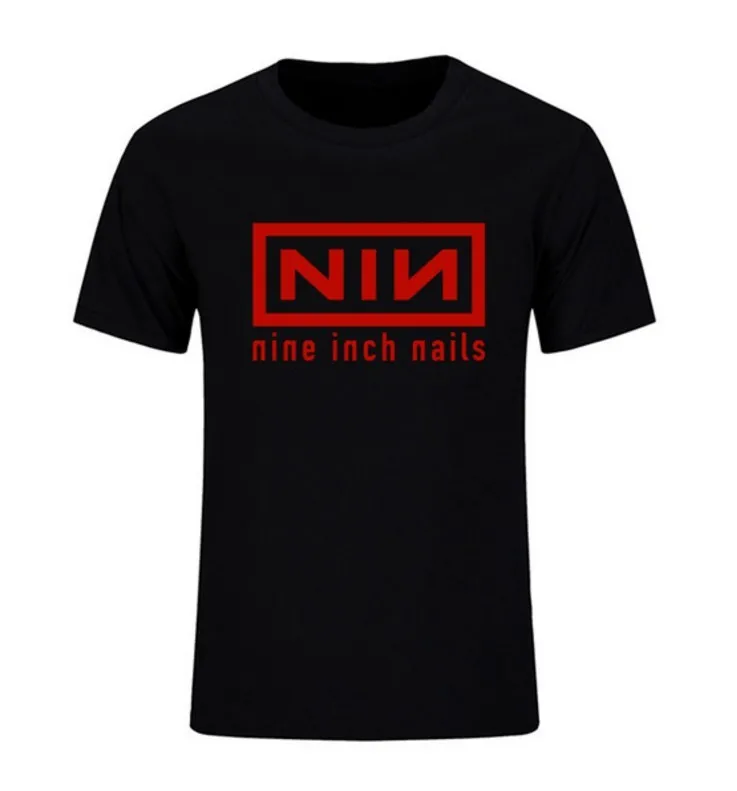 black1 One yona/Новая модная летняя футболка Nine Inch Nails Rock Band, повседневные футболки в стиле хип-хоп, хлопок, Мужская брендовая одежда с вырезом лодочкой - Цвет: black1