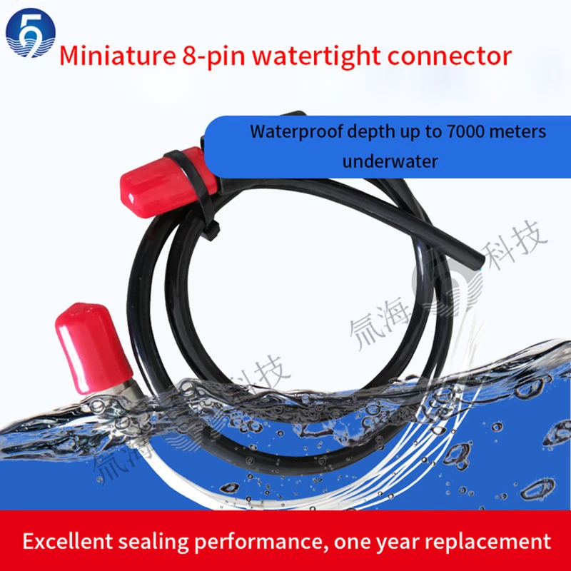 Underwater connector Miniature New 8-Cores 5A  Base Cable Sealing Waterproof Connector Watertight Signal Connection Components pluggable wet ip69k watertight subsea robot cable bh10f il10m 10pin marine rov underwater bulkhead subconn connector