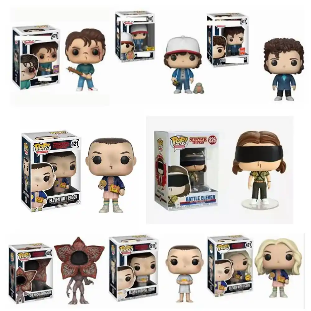 stranger things funko pop eleven and demogorgon