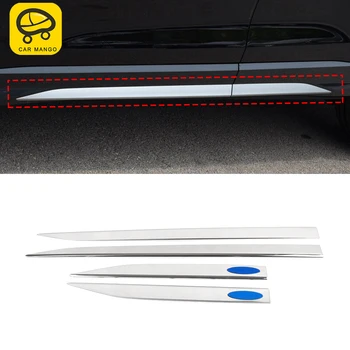 

CarManGo Car Accessories Stainless Door Gate Side Chrome Pad Cover Trim Sticker Frame Decoration for Audi Q3 F3 2018 2019 2020