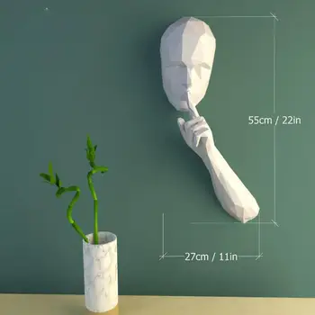 

3D Paper Model Of The Silent Person Paper Craft Home Gift Puzzles Decoration Toys Birthday Kids Library DIY Wall Educationa S3A4