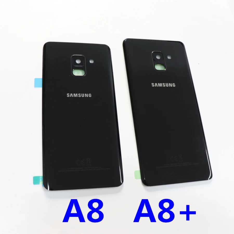 SAMSUNG Galaxy A8 A530 A530F A8 plus A730 Задняя стеклянная крышка для батареи задняя дверь корпус чехол для SAMSUNG A8 Задняя стеклянная крышка