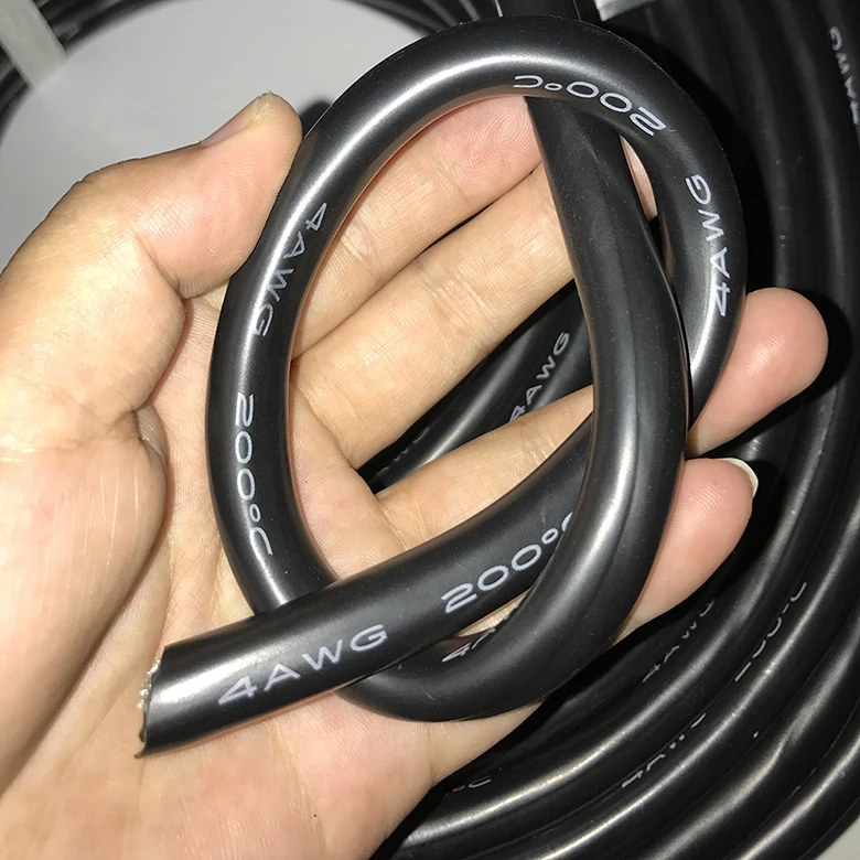 4awg 25 Sqaure многожильный провод 0,2 м/0,5 м/0,8 м/1 м с медным крючок для носа Гибкая силиконовая резина Изолированная Луженая Медь 3кВ