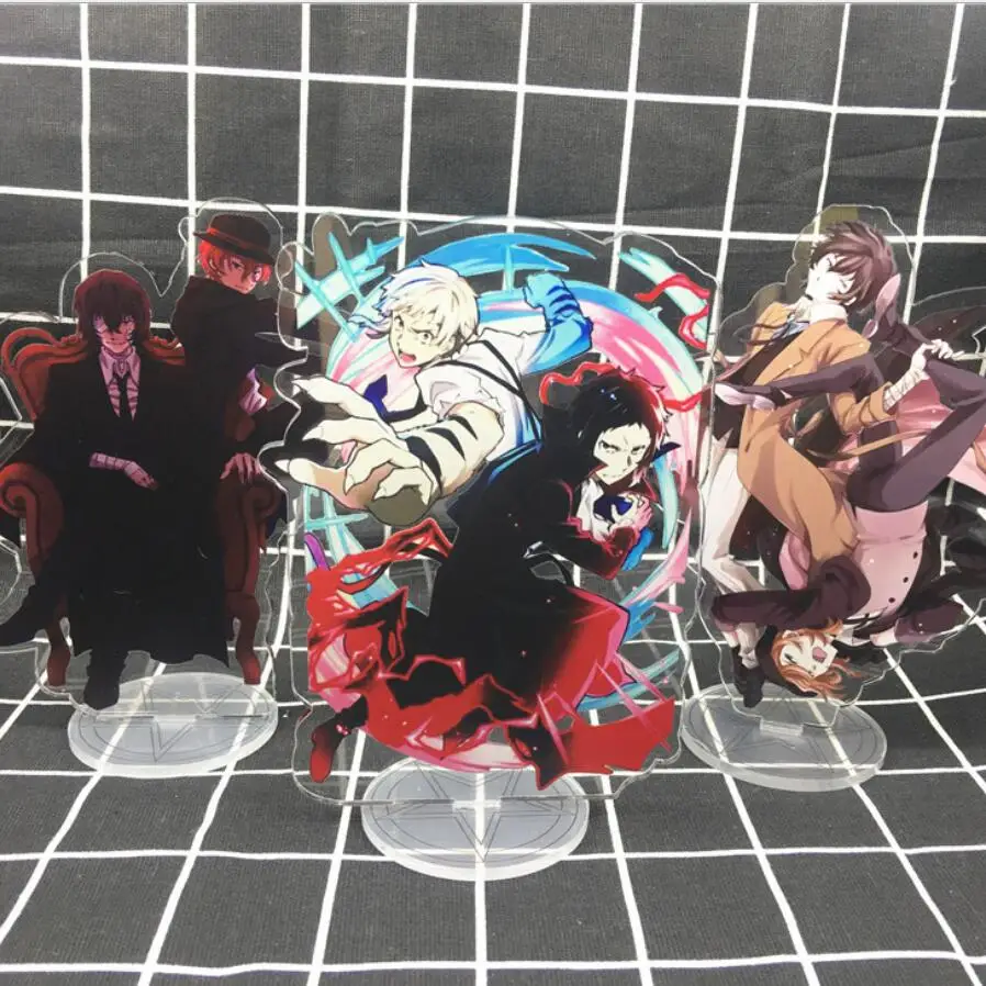 

Anime Bungo Stray Dogs Atsushi Dazai Akutagawa Chuya Acrylic Stand Figure Desktop Decoration Collection Model Toy Cosplay Doll