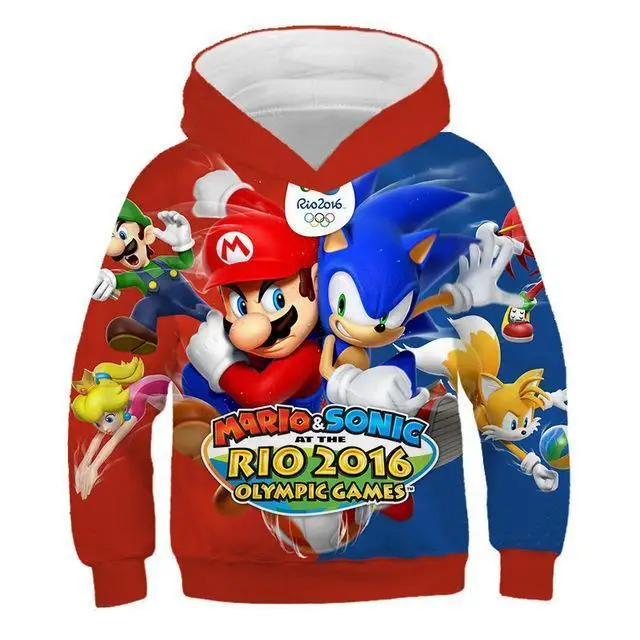 Серия Mario Консоли 3D игры принты милые модные толстовки с капюшоном для мальчиков и девочек Harajuku Хип Хоп X Task Force Прямая поставка - Цвет: TNT-944