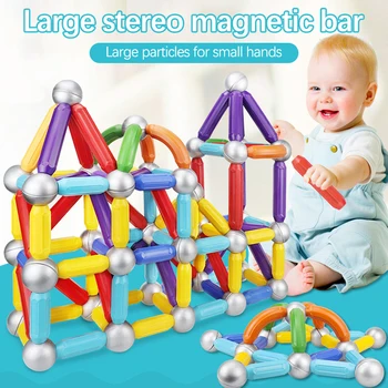 

25-42pcs DIY Magnet Bars Toy,Magnetic Designer Building Blocks Construction Set Educational Toy for Children Kids Gift