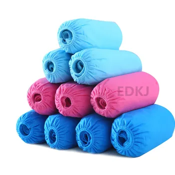 

100pcs Blue Pink Disposable Shoe Covers Overshoes waterproof Anti Slip Cleaning Plastic Shoe Covers Boot Covers Carpet Protector