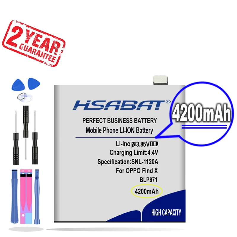 New Arrival [ HSABAT ] 4200mAh BLP671 Replacement Battery for OPPO Find X | Мобильные телефоны и аксессуары