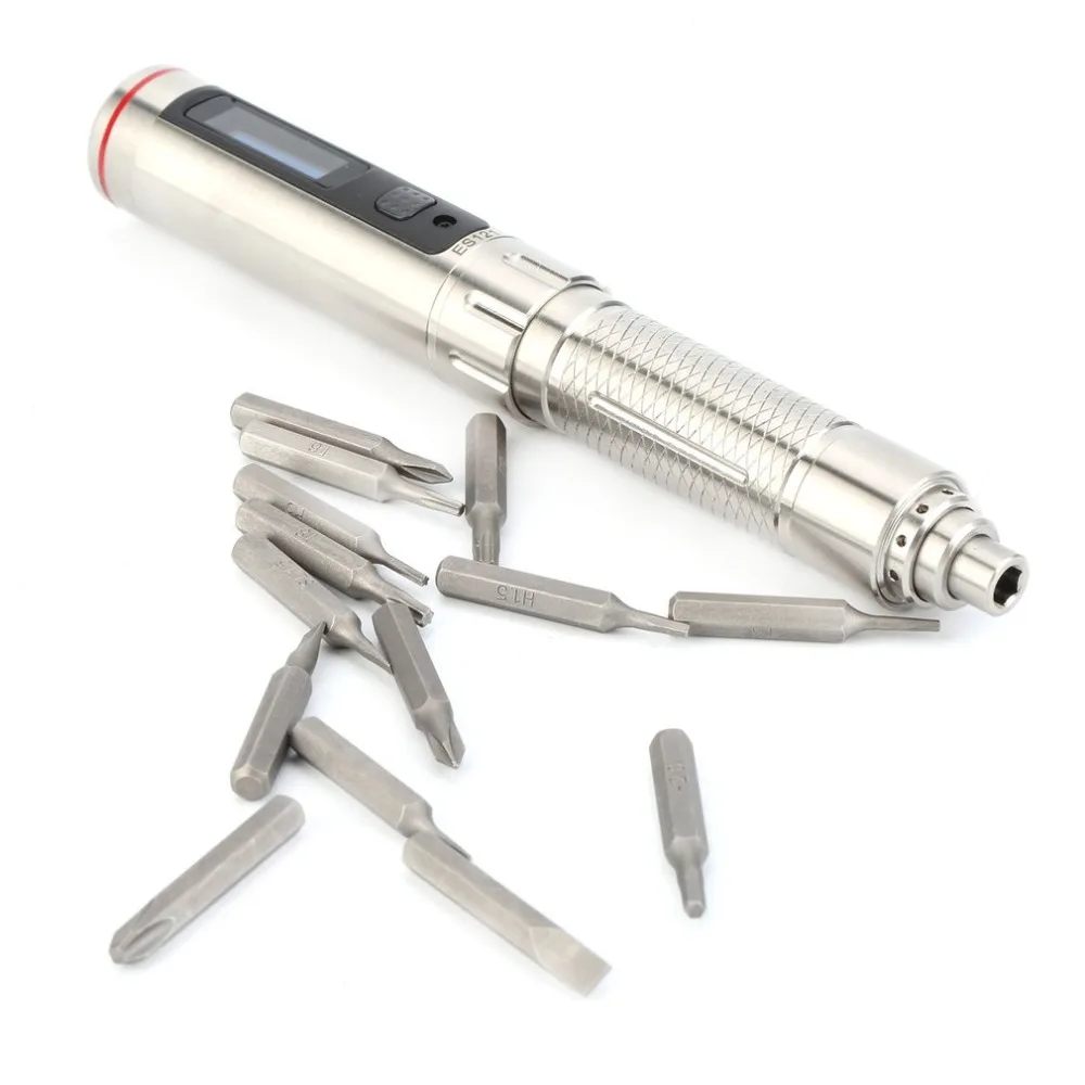ES121 Precision Electric Somatosensory Screwdriver Smart Motion Control 3 Axis Gyro OLED Screen With Scewdriver Bits
