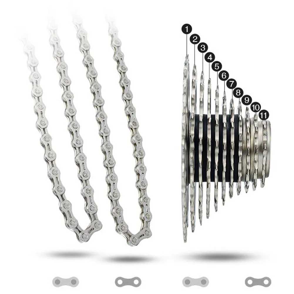 10 11 Speed Accessories Semi Hollowed Bike Chain Durable Metal Replacement Rustproof Professional Road Stable Easy Install