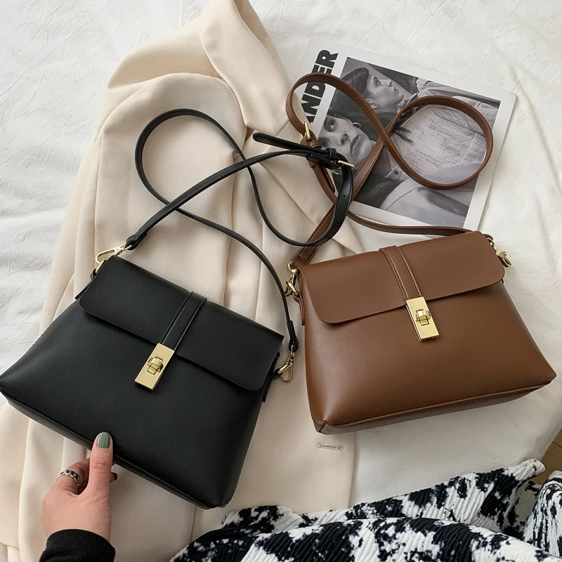 Fashion Small Shoulder Bag for Women High Quality Leather Crossbody Bag Elegant Ladies Messenger Bags Simple Purses and Handbags